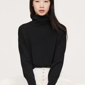 Banana Republic 100% merino wool  Turtleneck Sweater long sleeves black  medium